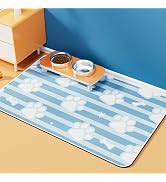 Dog Mat for Food and Water Bowl-No Stains Easy Clean Dog Water Dispenser Mat-Dog Accessories-Cat ...