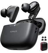 TOPAUX True Wireless Earbuds Bluetooth 5.4 Headset HiFi Deep Bass Ear Buds Noise Canceling in-Ear...