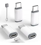 4 Pack Lightning to USB C Adapter for iPhone 15/16/16 Pro Max/Plus,Samsung S24,Support Charging &...