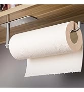 SUNTECH Paper Towel Holder Under Cabinet - Self Adhesive Towel Paper Holder Stick on Wall for Kit...