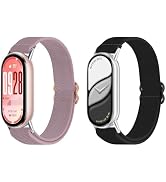 OUTPUTBT Elastic Watch Band with Metal Adapter Compatible with Xiaomi Smart Band 10/9/8 Replaceme...