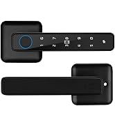 Fingerprint Door Lock for Bedroom, Password IC Card Key Tuya APP, Security Smart Deadbolt with Ha...