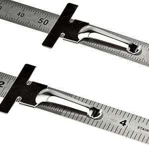 Close up of ruler clip