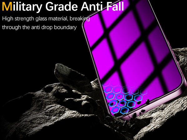 purple iphone 16 pro glass screen protector