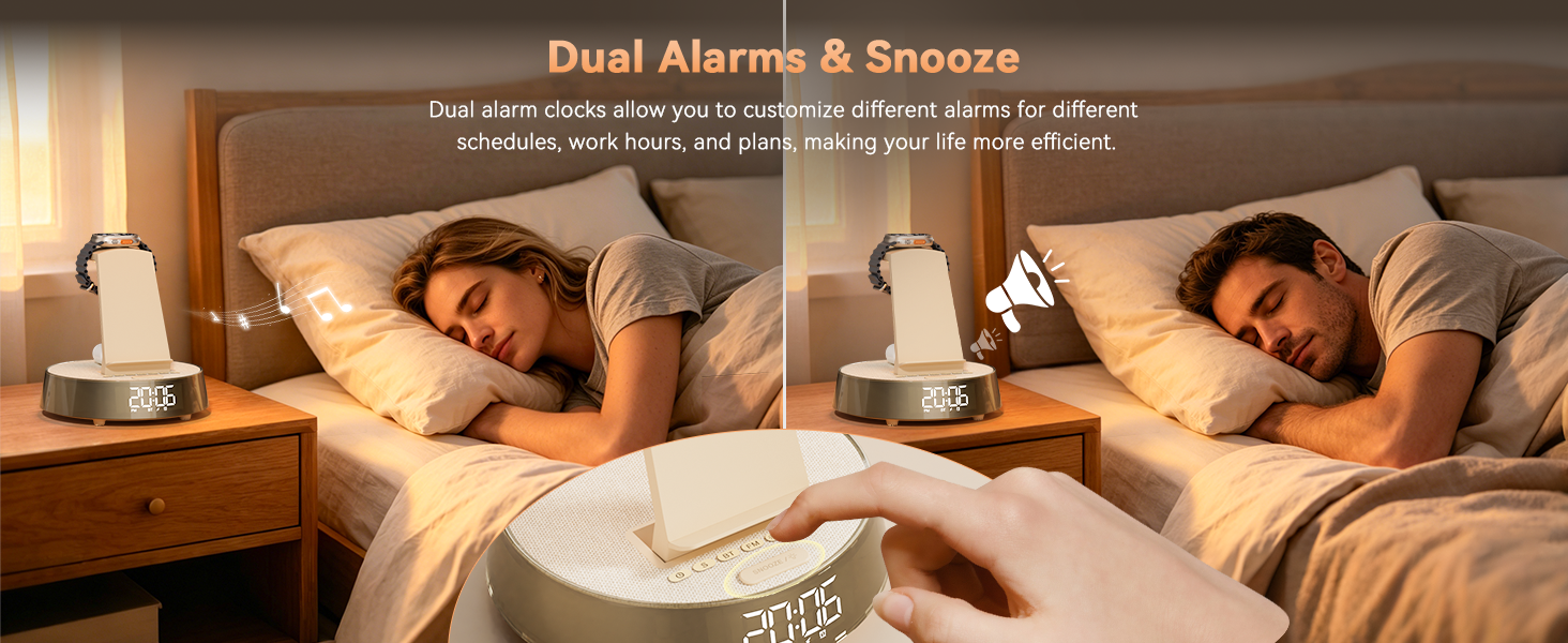 charge station with alarm clock Bluetooth speaker