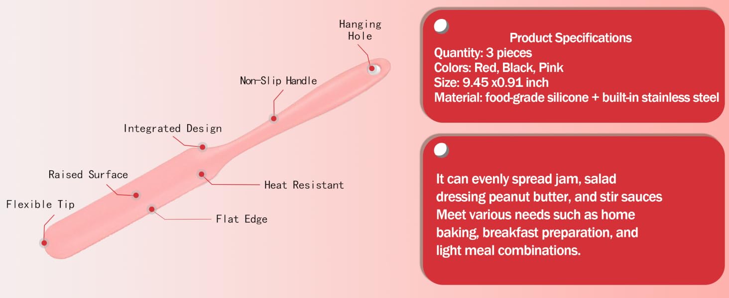 silicone spatula can easily mixes cake batter
