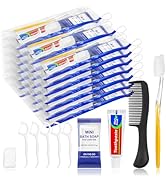 Xuezoioy 30 Sets Personal Hygiene Kit Bulk,Yellow Travel Size Basic Toiletry Supplies Disposable ...