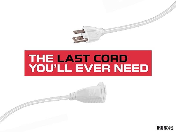 White Single Extension Cord