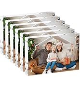AITEE 4x6 Acrylic Picture Frames 6 Pack, 20% Thicker Block, Clear Picture Frames Freestanding Dou...