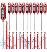 Copkim 12 Pcs Meat Food Thermometer Food with Probe Water Liquid Instant Read Digital Thermometer...