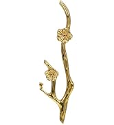 OSALADI Brass Flower Branch Cabinet Handles 5.91 Inch Decorative Drawer Pulls Knobs for Kitchen B...