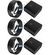 Charger for Samsung Galaxy S24 Ultra, 3-Pack 45W USB-C Type C Super Fast Android Phone Charger wi...