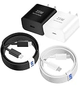 25 W Super Fast Charger USB C for Samsung,2 Pack USB C Charger Block with 6FT Fast Type C Chargin...