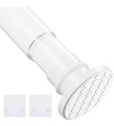 XIQIYY Shower Curtain Rod 28-48 inch Heavy Duty Tension Curtain Rod No Drilling Adjustable Tensio...