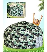 Skywin Air Tent Playhouse for Kids (Dino-Camo) - Classic 77x50 Inches Inflatable Kids Tent Sets U...
