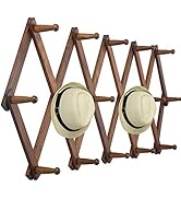 WEBI Accordion Wall Hanger,Expandable Wooden Coat Rack Wall Mounted,Hat Rack for Wall,Accordion H...