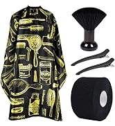 Waterproof Hair Cutting Cape Barber Cape for Men Cape for Hair Cutting with Adjustable Neck Size ...
