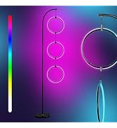 Brightech Nova Modern Color Changing Floor Lamp - LED Lamp with Stunning RGB Color Gradient and C...