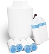Small Trash Bag, 1.2 Gallon Garbage Bags for Bathroom 75 Counts, 1 Gallon Trash Can liners with D...