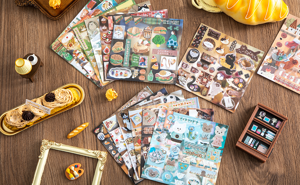 Girl's Japanese Retro Sticker Book