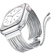 Goton Stainless Steel Tassel Band for Apple Watch Bands 38mm 40mm 41mm 42mm 44mm 45mm 49mm Women,...