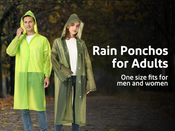Rain Ponchos for Adults