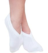 Eurow Cosmetic Moisturizing Therapy Socks, Cotton and Spandex, White, 2 Pairs