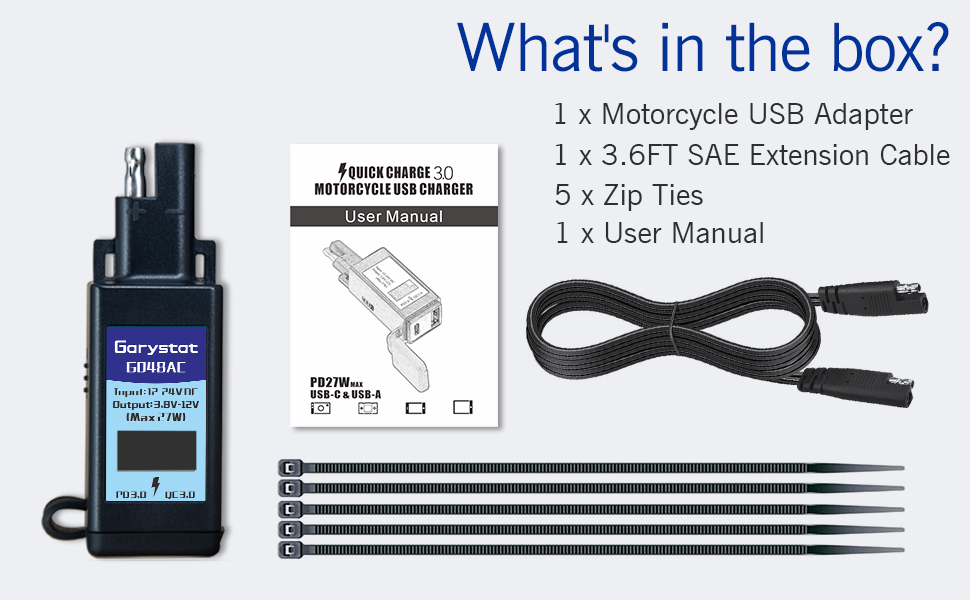 Motorcycle USB Charger SAE