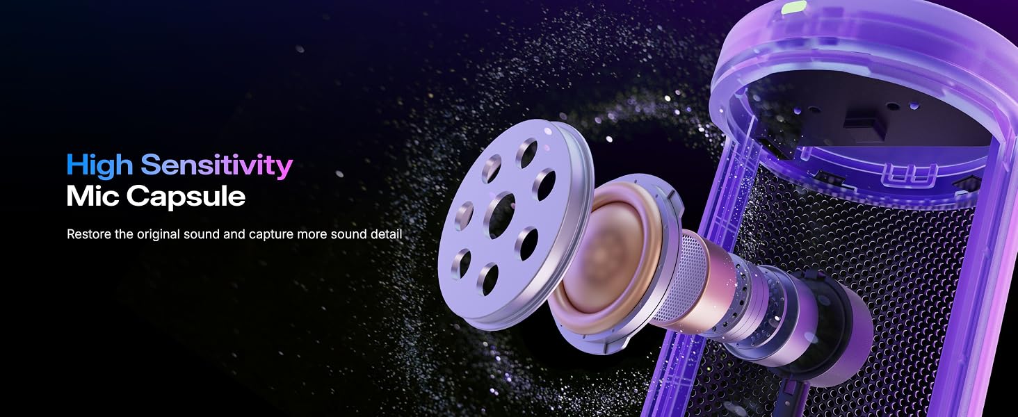 usb gaming microphone purple