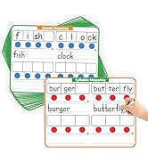 Aizweb 12 Pack Elkonin Boxes Phonemic Awareness Boards,9" x 12" Syllable Dry Erase Whiteboard,Spe...