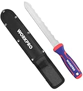 WORKPRO 8-Inch Insulation Knife with Sheath, Stainless Steel Blade Insulation Cutter, Double Side...