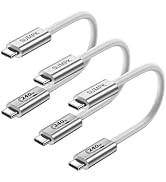 SUMPK 240W USB C to USB C Cable 1FT, Short USB C Cable Fast Charging Cord Compatible with 16/16 P...
