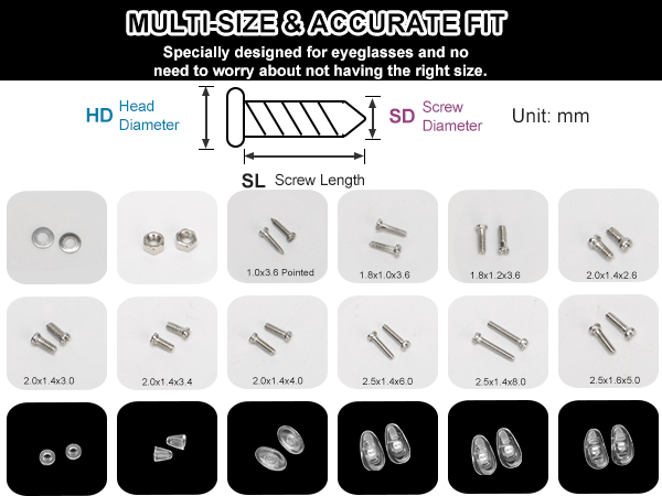 Eyeglass Repair Kit with Screws