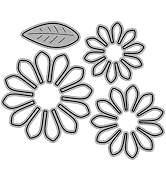 Silver Flower Petal Metal Cutting Dies Handmade Crafts DIY Scrapbooking Embossing Supplies for Ch...