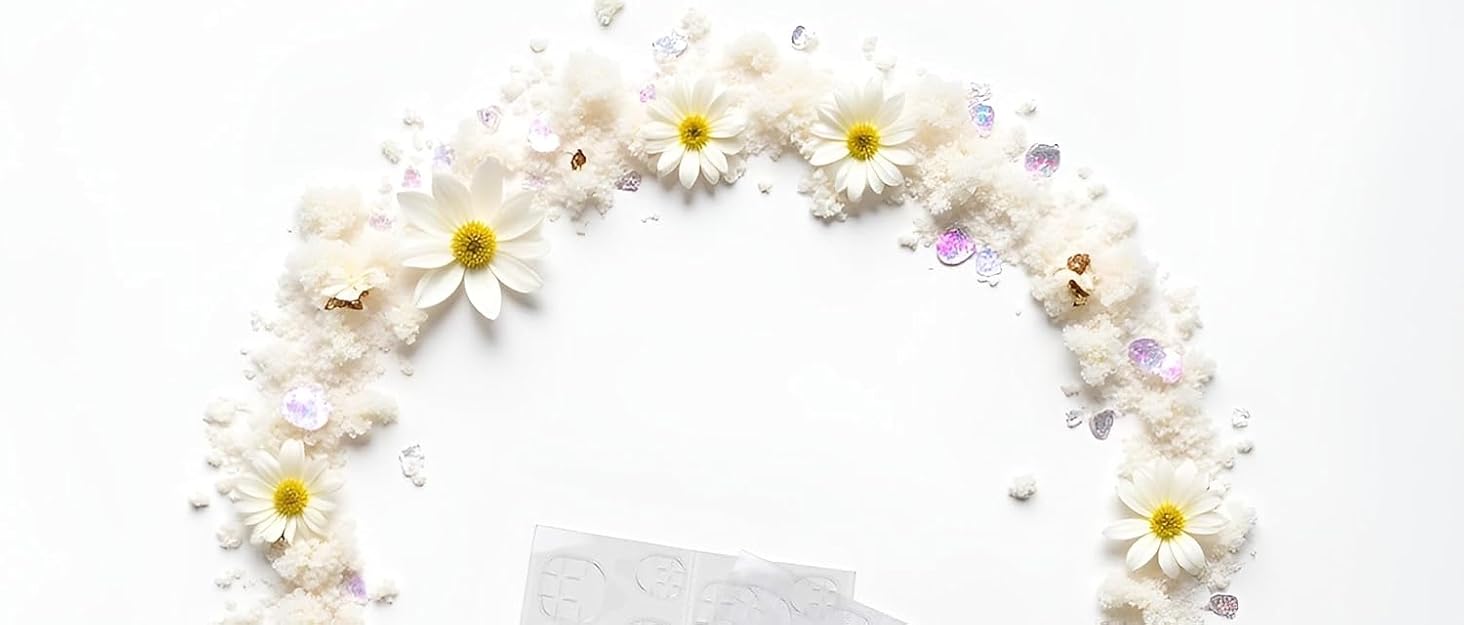 240Pcs White 10Sheets Super Sticky Double Sided Tips
