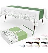 Smiry Plastic Table Cloth Disposable 3 Pack, 54 x 108 Inch Rectangle Waterproof Tablecloth, Print...