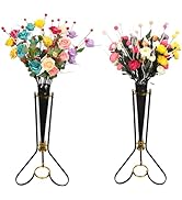 COPREE Long Stem Artificial Flowers with Tall Floor Vases, Fake Flower Plant for Indoor Outdoor W...