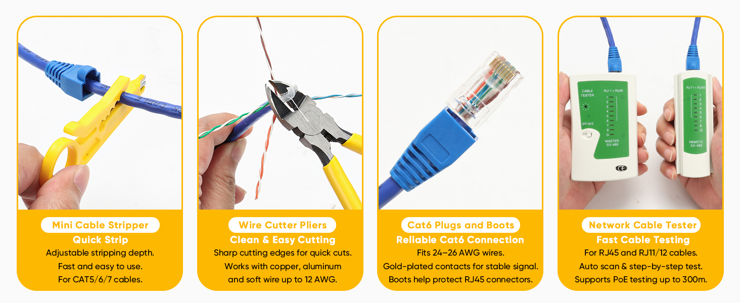 Lingchievo Ethernet RJ45 Crimping Tool