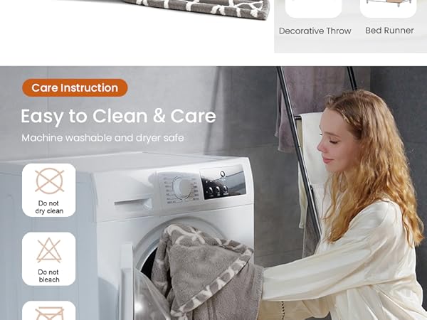 Electric Blanket with Built-in Button Controller 50"x60"