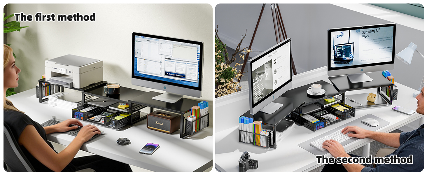 Computer Monitor Stand, Desk Shelf for Top of Desk