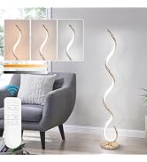 EIDISUNY 48W Floor Lamps for Living Room, LED Modern Floor Lamp, Spiral Floor Lamps with Remote C...