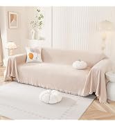 Royhom Couch Cover Chenille Sectional Sofa Covers for 3 Cushion Couch Reversible Sofa Slipcover w...