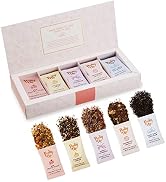 Pinky Up Loose Leaf Tea Sampler Set - Calorie Free Single Serving Loose Leaf Herbal Tea Variety G...