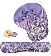 Keyboard Wrist Rest Pad and Ergonomic Mouse Pad Wrist Rest (with Coaster) Set, Non-Slip Base & wi...