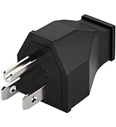 Muelnmey 1PCS Extension Cord Ends Electrical Replacement Plug NEMA 5-15P 15A 125V Black Shell 2Po...