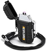 LcFun Electric Lighter USB C Rechargeable Plasma Lighter Windproof Flameless Arc Lighters, Waterp...