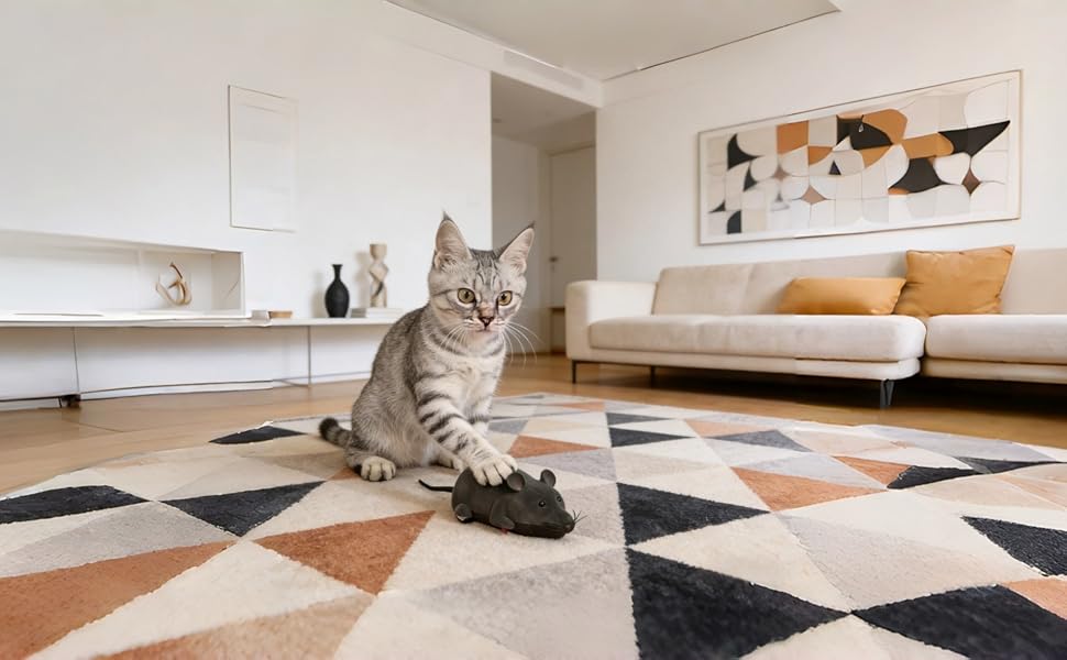 Lifelike fluttering design sparks cat's hunting instincts instantly.