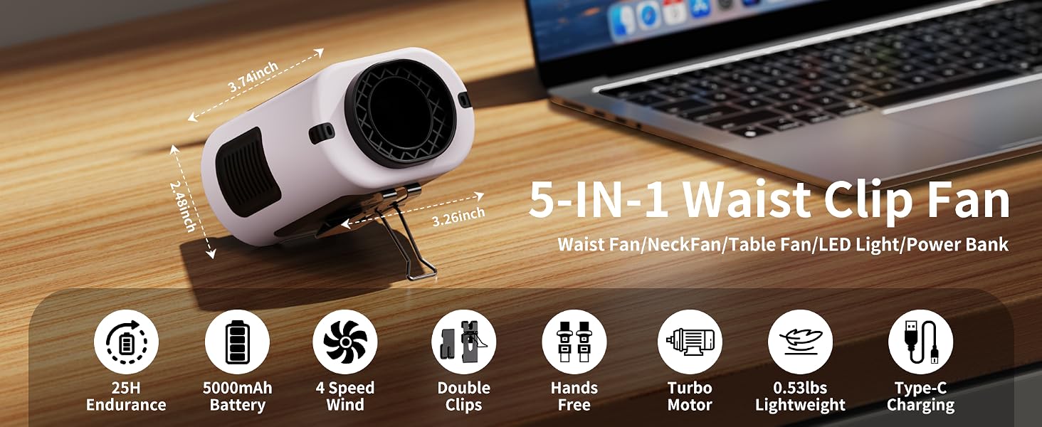 socool waist clip fan
