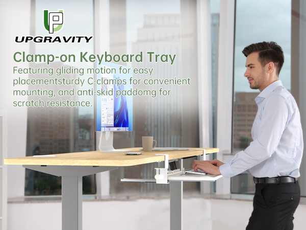 keyboard tray under desk