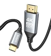 USB C to HDMI Cable for Home Office 3.3FT (4K@60Hz), Thunderbolt 4/3 Compatible, High-Speed USB T...